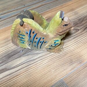 Vintage Dead Stock Wooden Iguana Tape Dispenser